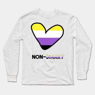 LGBTQ+ Non-Binary Heart- Love Long Sleeve T-Shirt